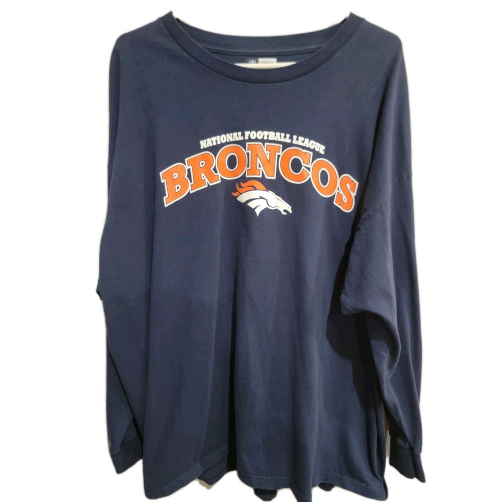 Denver Broncos Team Apparel Long-sleeve Navy Blue shirt Sleeve Graphic 3XL NFLโ